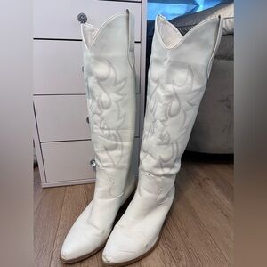 Billini White Cowboy Boots Tall